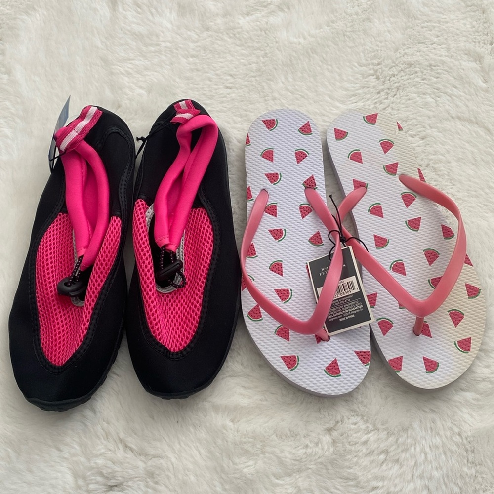 West loop water shoes & flip flops 2 piece set